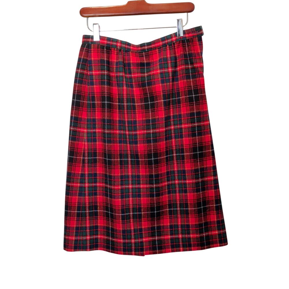 Vtg Pendleton Women's Sz 10 100% Wool Authentic Macinnes Tartan Skirt Red Plaid